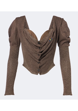 Vivienne Westwood Bea knitted lame corset top