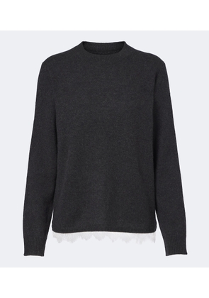 Loulou de Saison Arvo lace-trimmed cashmere sweater
