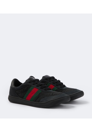 Gucci Screener leather-trimmed sneakers