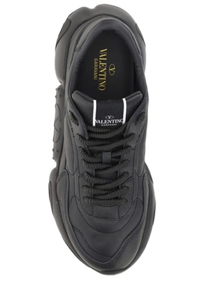 Valentino Garavani Black Calf Leather Garavani Sneakers - EU40/US7
