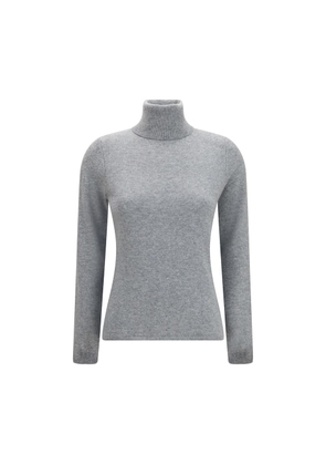 Allude Gray Cashmere Turtleneck - L
