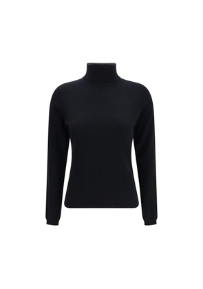 Allude Black Cashmere Turtleneck - L