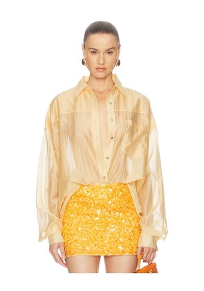 Camila Coelho Liora Top in Yellow. Size XS. Also in S, M, XL.