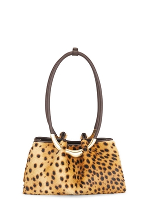 Cult Gaia Asa Shoulder Bag in Brown.