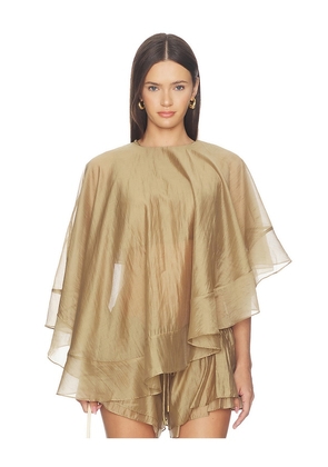 Camila Coelho Iris Top in Taupe. Size XS. Also in S, M, XL.
