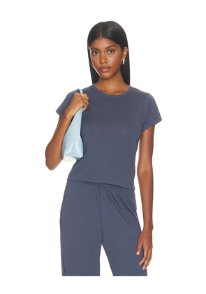 Eterne Cotton Short Sleeve Baby Tee in Navy. Size XS. Also in L, M, S.