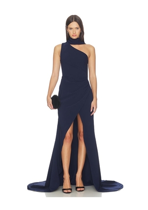 ELLIATT Leonara One Shoulder Gown in in Navy. Size S. Also in L, M, XL, XS.