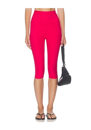 Beyond Yoga High Waisted Pedal Pusher Legging in Red. Size XS. Also in L, M, S.
