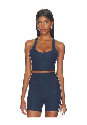 Beyond Yoga Spacedye Racerback Contrast Piping Tank Top in Navy. Size XS. Also in L, M, S.