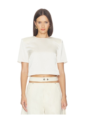 Camila Coelho Celina Top in Ivory. Size XXS. Also in XS, S, M, L, XL.