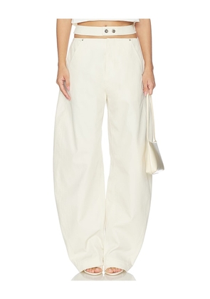 Camila Coelho Cora Pants in Ivory. Size XXS. Also in XS, S, M, L, XL.