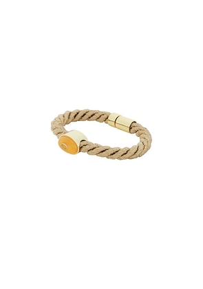 Eddie Borgo Inlaid Roebling Bracelet in Metallic Gold.