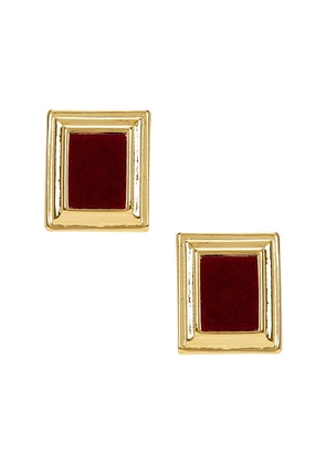 Heaven Mayhem Plaza Earrings in Burgundy.