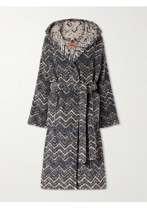 MISSONI HOME - Azul Hooded Cotton Robe - Brown - small,medium,large,x large