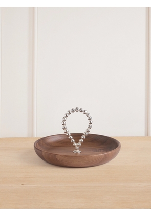 Christofle - Perles Silver-plated And Wood Bowl - Brown - One size