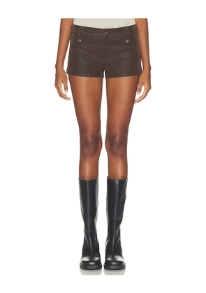 Free People Vagabond Suede Short in Chocolate. Size 0. Also in 10, 12, 2, 4, 6, 8.