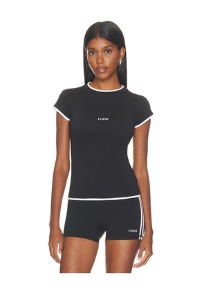 FORM Layered Tee in Black & White. Size XS. Also in S, M, L.