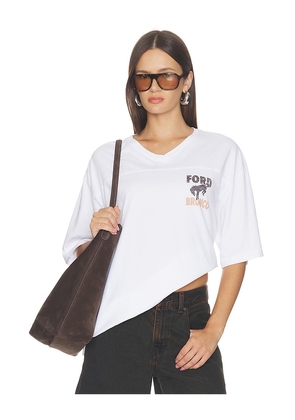 Junk Food Ford Bronco Oversized Tee in White. Size XS/S. Also in S/M, L/XL.