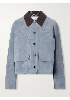Veronica Beard - Walters Suede Jacket - Blue - x small,small,medium,large,x large