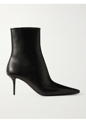 SAINT LAURENT - Ashley Leather Ankle Boots - Black - FR35,FR36,FR36.5,FR37,FR37.5,FR38,FR38.5,FR39,FR39.5,FR40,FR40.5,FR41,FR41.5,FR42