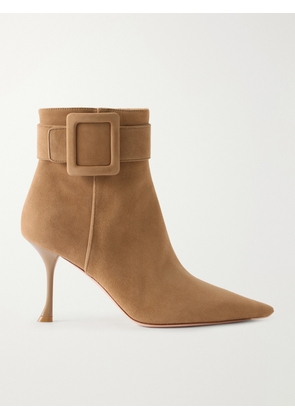 Roger Vivier - Viv Ville 85 Suede Ankle Boots - Brown - IT36,IT36.5,IT37,IT37.5,IT38,IT38.5,IT39,IT39.5,IT40,IT40.5,IT41,IT41.5,IT42