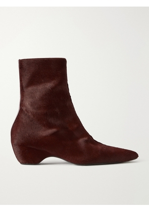 KHAITE - Sybil Calf Hair Ankle Boots - Brown - IT36,IT37,IT38,IT39,IT40,IT41,IT42