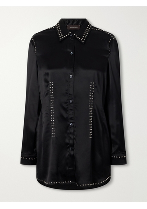 Wales Bonner - Mystic Studded Satin Shirt - Black - IT38,IT40,IT42,IT44,IT46