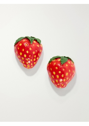 Jennifer Behr - Fraise Resin Earrings - Red - One size