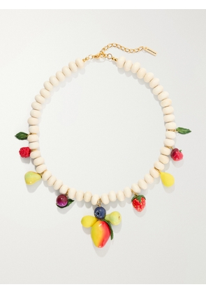Jennifer Behr - Fruita Beads, Resin And Gold-tone Necklace - Multi - One size