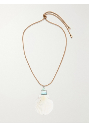 Jennifer Behr - Alisa Silver-tone Shell Necklace - Blue - One size