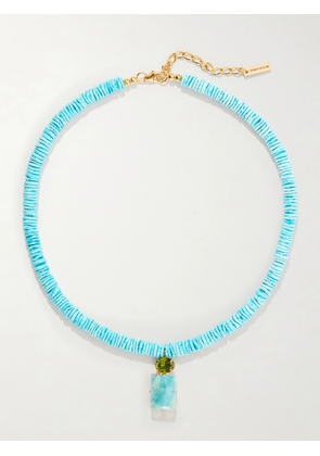 Jennifer Behr - Alette Gold-tone Crystal And Stones Necklace - Blue - One size