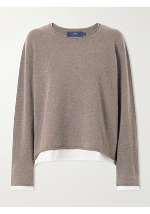 Arch4 - Mirella Cashmere Sweater And Midi Skirt Set - Brown - x small,small,medium,large