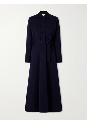 Giuliva Heritage - The Dora Wool-jersey Midi Dress - Blue - IT36,IT38,IT40,IT42,IT44,IT46,IT48