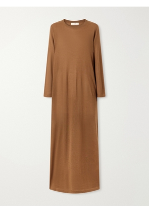 Co - Cashmere Midi Dress - Brown - x small,small,medium,large,x large