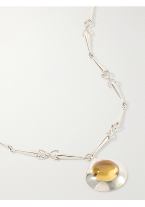 Loren Stewart - The Cousteau Sterling Silver And Citrine Necklace - Yellow - One size