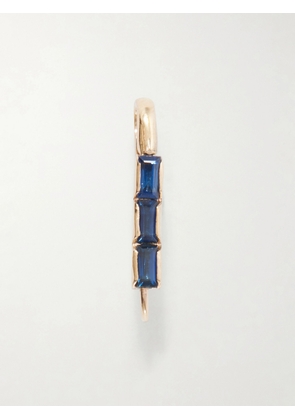 Loren Stewart - Safety Pin 14-karat Gold And Sapphires Earring - One size