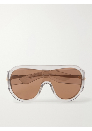 BOTTEGA VENETA EYEWEAR - Shield Mask-frame Sunglasses - Gray - One size