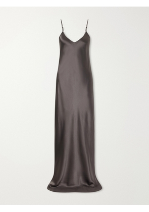 Nili Lotan - Cami Silk-charmeuse Gown - Gray - x small,small,medium,large,x large