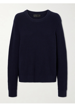 Nili Lotan - Tarik Cotton And Silk-blend Sweatshirt - Blue - x small,small,medium,large,x large