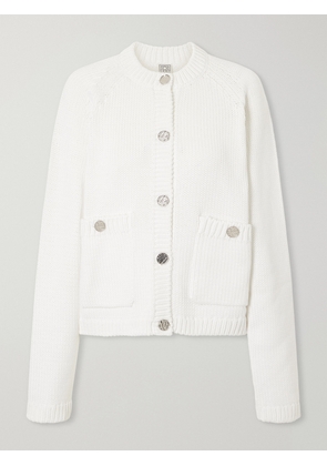 TOTEME - Organic Cotton Cardigan - White - xx small,x small,small,medium,large,x large