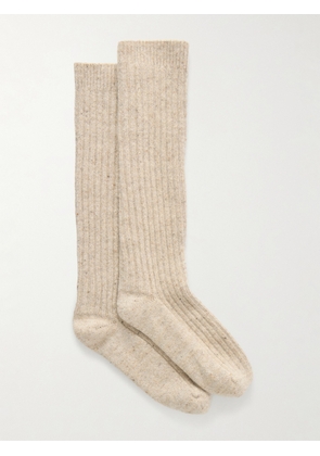 Brunello Cucinelli - Ribbed-knit Socks - Neutrals - S,M,L