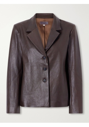 STOULS - Helly Leather Blazer - Brown - x small,small,medium,large