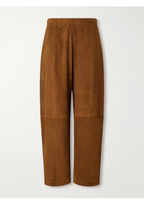 STOULS - Bugsy Wide-leg Suede Pants - Brown - xx small,x small,small,medium,large,x large