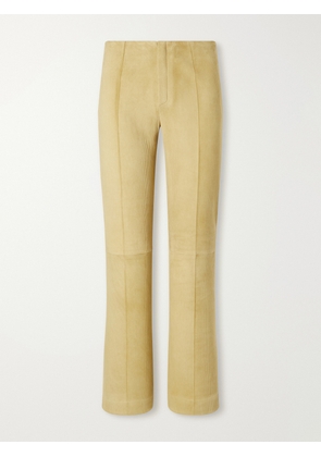 STOULS - Georgette Straight-leg Suede Pants - Neutrals - xx small,x small,small,medium,large,x large