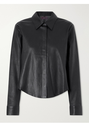 STOULS - Alba Leather Shirt - Black - x small,small,medium,large,x large