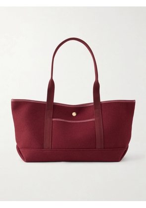 RUE de VERNEUIL - Club Leather-trimmed Flannel Tote - Burgundy - One size