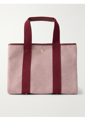 RUE de VERNEUIL - Traversée Leather-trimmed Cotton Oxford Tote - Red - One size