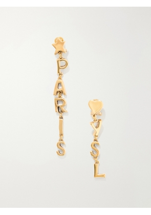 SAINT LAURENT - Paris Gold-tone Earrings - One size