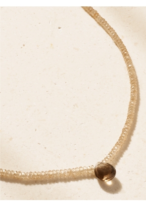 JIA JIA - Raindrop 14-karat Gold Smoky Quartz And Zircon Necklace - Orange - One size