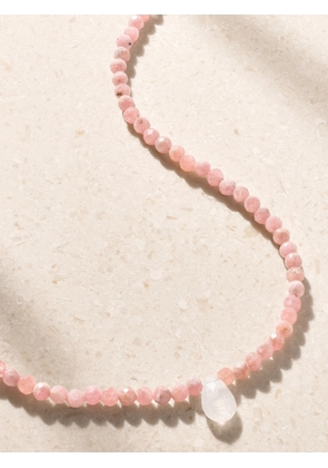 JIA JIA - Raindrop 14-karat Gold, Rhodochrosite And Moonstone Necklace - Pink - One size